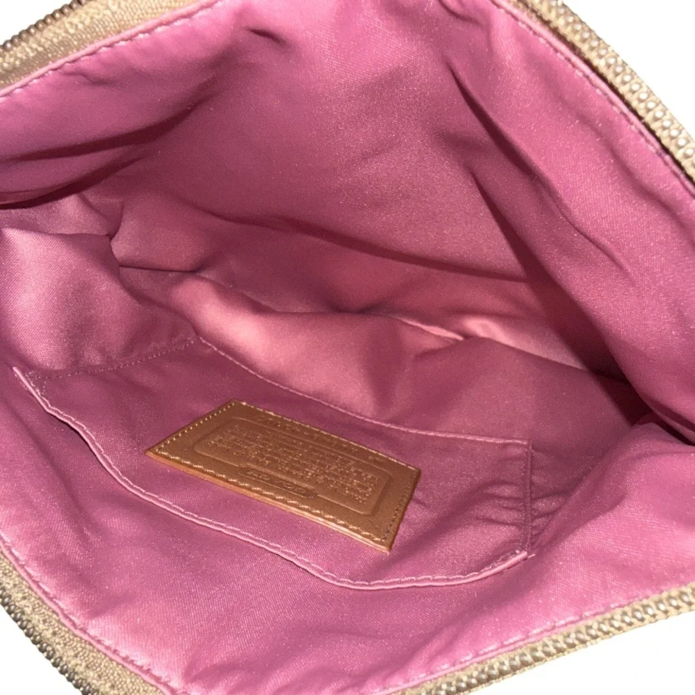 Coach‎ Signature Brooke Sateen Crossbody Small Canvas Leather Trim / Y2K Vintage